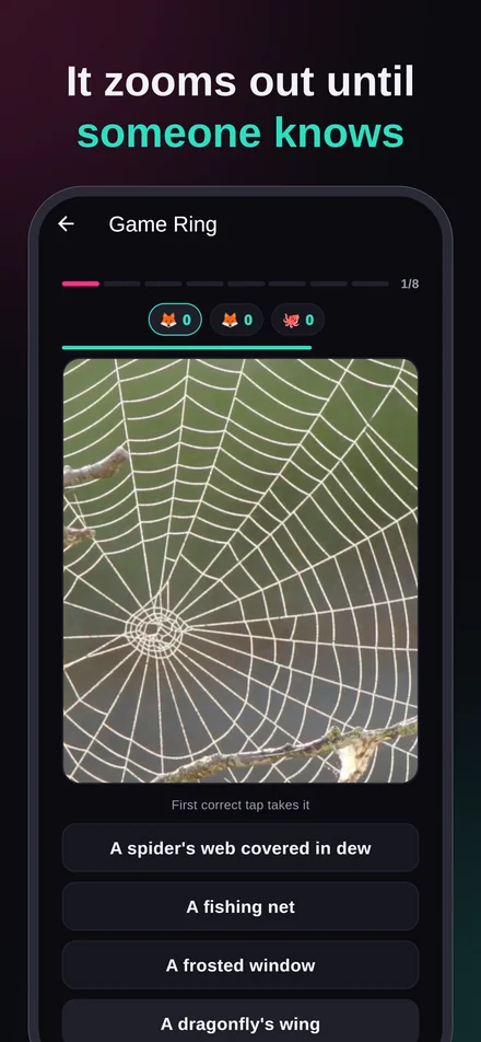 Close-Up guessing game in Game Ring