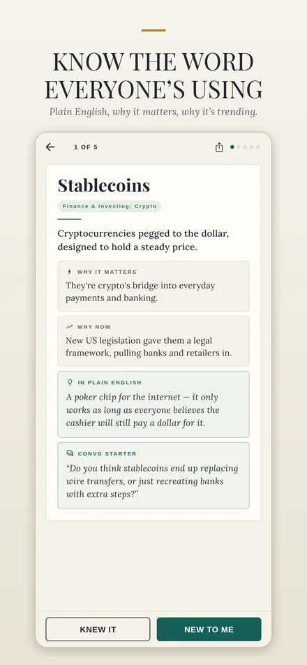 A TopicLingo term card with plain-English explanation